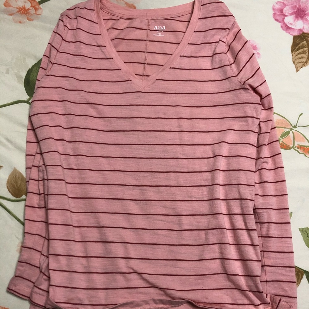 Pink Striped Long Sleeve Shirt